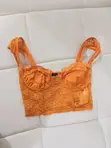 SHEIN Orange Corset Tank Top - Girman S - 2