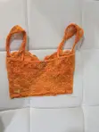 SHEIN Orange Corset Tank Top - Girman S - 3