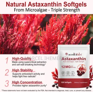 Astaxanthin 12mg Antioxidant, Anti-Aging, Kidney Health