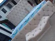 Brand New Luxury Milk Colour Upholstery Padded Bed Frame 6x6 - 1