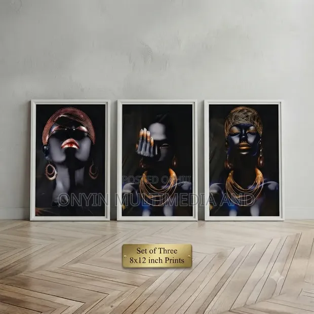 Elegance Trio African Art 8x12 PVC Wall Art (Set of 3) - 1