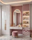 Modern Luxury Bedroom Wardrobe & Dressing Table Set - 2