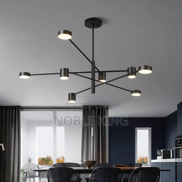 Creative Black Nordic Living Room Chandelier - 1