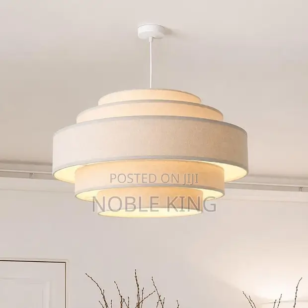 Nordic Fabric Pendant Lamp Wabi Sabi LED Chandelier - 1