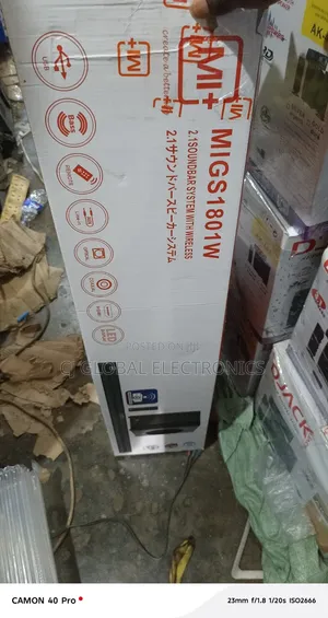 Sabon MI+ MIGS1801W 2.1 Soundbar System Tare da Wireless Subwoofer