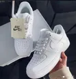 Classic All-White Air Force 1 Low Sneakers - 1