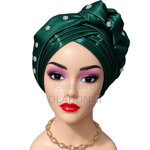 Handmade Turban Cap - Green - 1