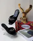 Women's Chic Slippers with Stone Embellishment - 5