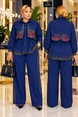 Louis Vuitton Uniforms - Mata Blue Polyester/Silk/Lace - 2