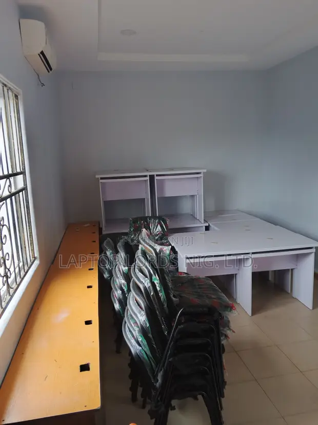 15 Computer Desks, 2 Long Desks, 20 Chairs & 2 AC Units - 1
