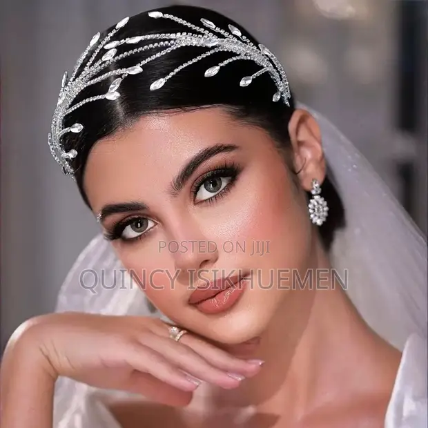 Bridal Headpiece - Rhinestone Silver - 1