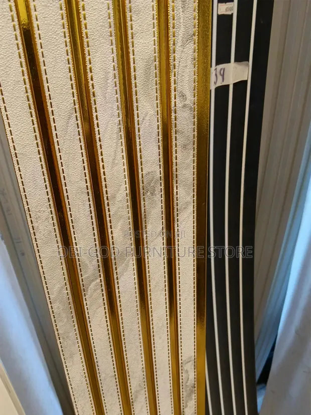 Gold & White Decorative Wall Panel - Premium Interior Finishing - 1