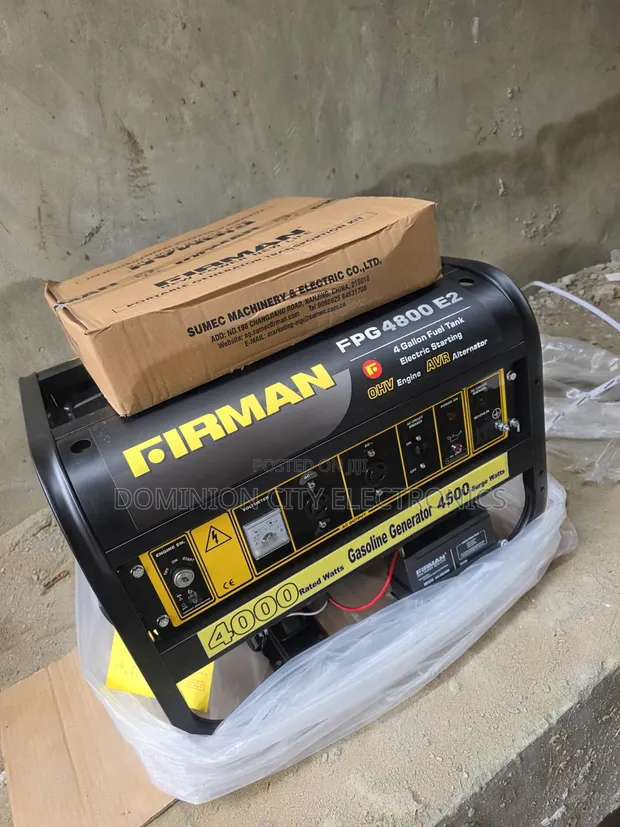 Firman 4.5kva Petrol Generator (FPG4800E2) - 100% Copper Coil - 1