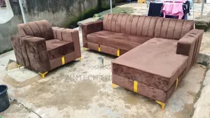 Sabon L-Shape Brown Sofas da Single Seater