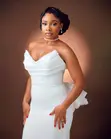 Sauran Kayan Aure - White Silk Beaded - 1