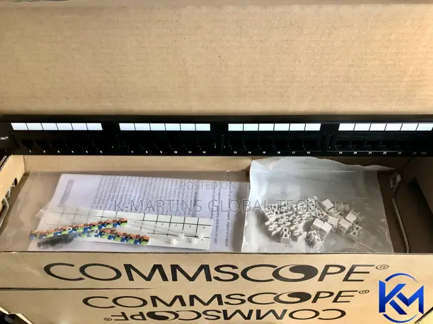 CommScope Cat6 24-Port Patch Panel RJ45 Network Rack Panel - 1