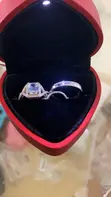 Moissanite Zircon Wedding/Engagement Ring - 2