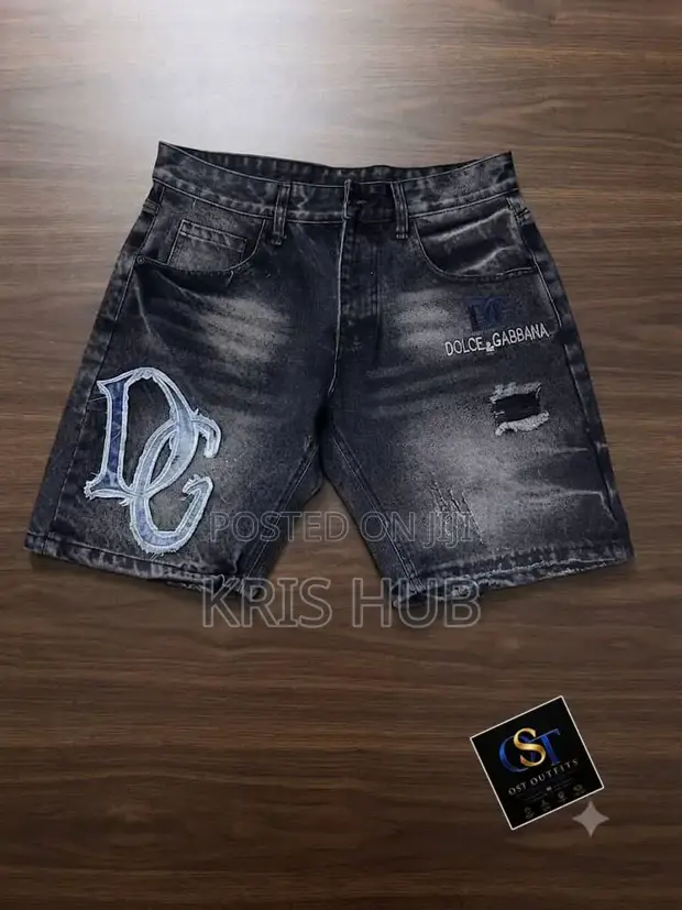 Dolce & Gabbana Men's Distressed Denim Shorts - Black - 1