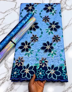 Latest Net Lace Fabric with Velvet Touch