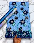 Latest Net Lace Fabric with Velvet Touch - 1