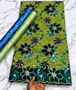 Latest Net Lace Fabric with Velvet Touch - 3