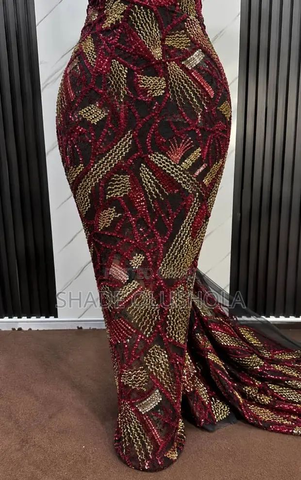 Luxury Hand-Beaded Lace Fabric - 1