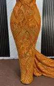 Luxury Hand-Beaded Lace Fabric - 2