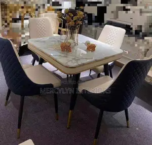 4 Seater Marble Dining Set - Brand New