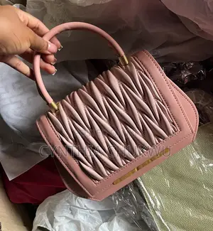 Miu Miu Classic Pink Faux Leather Handbag