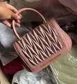 Miu Miu Classic Pink Faux Leather Handbag - 2