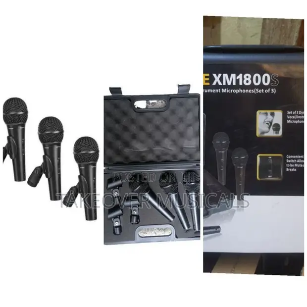 Behringer Ultravoice XM1800S Dynamic Microphones (3-Pack) - 1