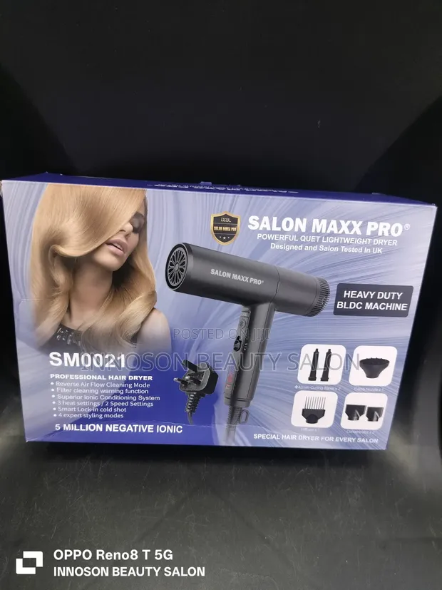 Professional Hand Dryer with Comb Attachment - 1