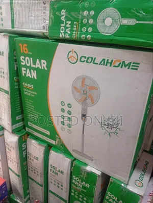 ColaHome 16" Solar Rechargeable Standing Fan