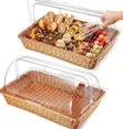 Premium Bakery Display Basket with Roll-Top Cover - 2