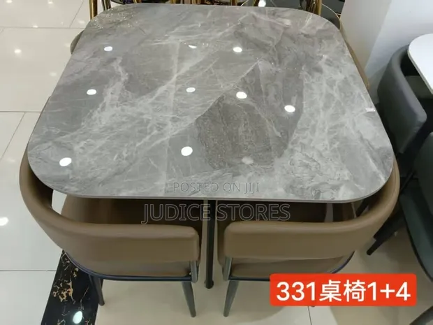 4 Seater Marble Dining Set - 1