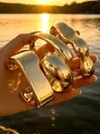 Fashion Women's Gold Bracelet Set - 3 Pieces - 1