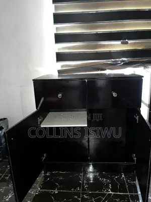 Home Interiors Kitchen Cupboard - 4 Doors, Black