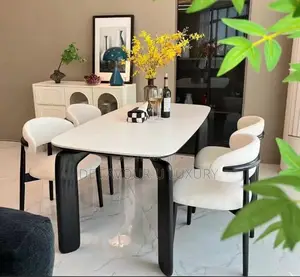 Home Interiors Marble Dining Table with 4 Chairs
