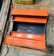 Orange 5-Compartment Cantilever Metal Tool Box - 3