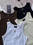 Fendi Tank Top Mai Laushi Mai Launi Ba Igwa - 2