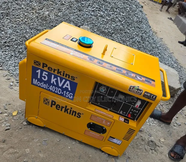Brand New 15kva Perkins Diesel Soundproof Generator - 1 Year Warranty - 1