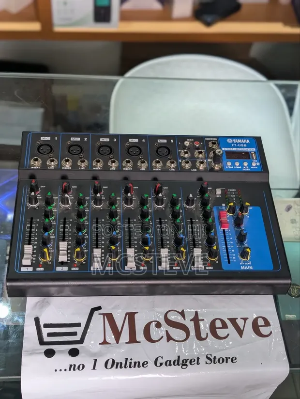 Yamaha 7-Channel Audio Mixer with Bluetooth & USB - 1