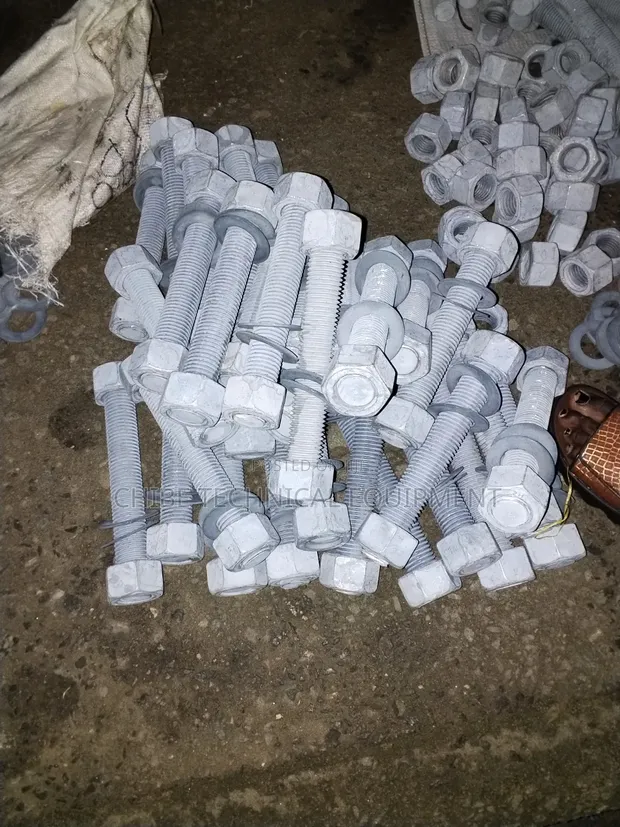 1-1/4" x 250mm B7 Hot Dip Galvanized Stud Bolt - 1