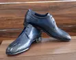 Genio Men's Blue Patterned Leather Lace-Up Shoes - 2