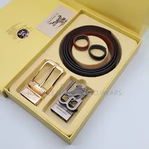 Luxury Gucci & Burberry Leather Belts tare da Pendants 2 masu Canzawa