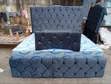 Brand New 6x6 Upholstered Bed Frame with Ottoman - 2