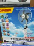 Qasa 18-Inch Curved Rechargeable Fan - 1