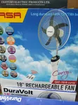 Qasa 18-Inch Curved Rechargeable Fan - 1