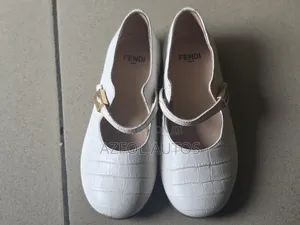 Fendi Women's Beige Leather Flats Shoes - Size 15
