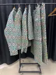 African Print Denim T-Shirt - 4